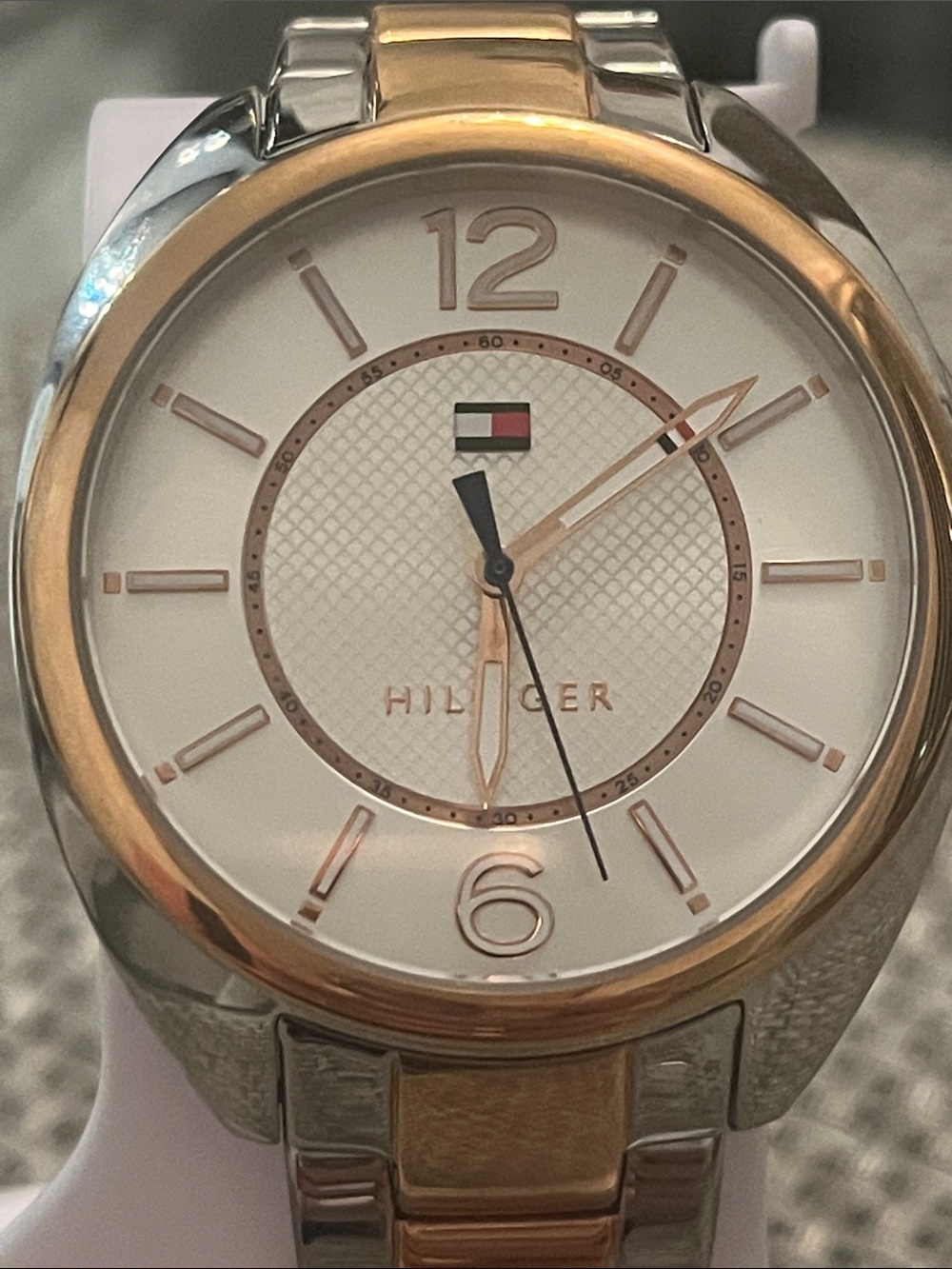 Tommy Hilfiger Two-Tone Rose Gold and Silver Ladies  Bracelet Watch